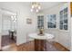 Cozy breakfast nook with built-in cabinets and view of the dining and kitchen area at 595 Ridgecrest Ne Rd, Atlanta, GA 30307