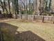 Backyard with grass and wood fence at 11250 Bramshill Dr, Johns Creek, GA 30022