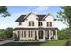 Charming two-story home with a brick and white siding exterior, complemented by black shutters and a welcoming front porch at 116 Dallas Mark Drive, Canton, GA 30115