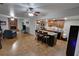 Open concept living room features connected kitchen and hardwood floors at 3970 Brenteresa Ct, Snellville, GA 30039