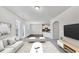 Stylish living room with modern decor and an open floor plan at 7104 Skippingstone Way, Douglasville, GA 30134