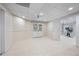 Finished basement featuring neutral carpeting and recessed lighting, and French doors to outside at 3410 Kates Way, Duluth, GA 30097