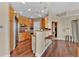 Modern kitchen with stainless steel appliances and a breakfast bar at 2828 Peachtree Nw Rd # 1402, Atlanta, GA 30305