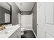 Stylish bathroom with a modern vanity, updated fixtures, and a shower-tub combination at 4526 Balto Way, Acworth, GA 30101