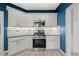 Well-lit kitchen features white cabinets, subway tile backsplash, stainless steel appliances, and granite countertops at 4526 Balto Way, Acworth, GA 30101