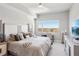 Bright primary bedroom featuring large windows, a plush bed, and elegant decor at 4561 Olde Perimeter Way # 2609, Atlanta, GA 30346