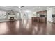 Spacious living room and kitchen with island and stainless steel appliances at 3546 Bridge Walk Dr, Lawrenceville, GA 30044