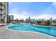 Stunning rooftop pool and lounge area with unobstructed views of the city skyline at 270 17Th Nw St # 2804, Atlanta, GA 30363