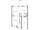 Detailed floor plan showing layout of the first floor of the home, including the kitchen and gathering place at 5884 Grande River Rd, Atlanta, GA 30349