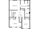 Floor plan of the second story, showcases the primary suite, bedrooms, and bathroom layout at 5884 Grande River Rd, Atlanta, GA 30349