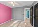 Cozy bedroom featuring carpet floors, ceiling fan, and a fresh coat of paint at 12 Windcrest, Covington, GA 30016