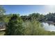 Scenic lake view with lush greenery and sparkling water, offering a tranquil setting at 2820 Skye Ter, Duluth, GA 30096