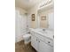 Clean bathroom with modern vanity, tile floor, and a shower-tub combination at 330 Meadowcrest Cir, Canton, GA 30115
