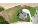 Aerial view of new home construction with manicured lawn at 64 Telfair Ct, Acworth, GA 30101