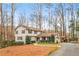 Charming two-story home featuring blue shutters, well-manicured landscaping, and a spacious front yard at 345 W Spalding Dr, Sandy Springs, GA 30328