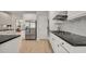 Modern kitchen featuring stainless steel appliances, black countertops, and white cabinets at 1129 Gavinwood Pl, Decatur, GA 30033