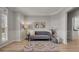 Cozy living room features wainscoting and a designer rug to accent the hardwood flooring at 1129 Gavinwood Pl, Decatur, GA 30033