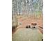 Backyard featuring a small stone patio at 1552 Viero Dr, Lawrenceville, GA 30044