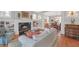 Comfortable living room with a fireplace and seamless access to the dining area at 1194 Kendrick Ne Rd, Atlanta, GA 30319
