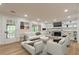 Staged living room boasting hardwood floors, fireplace with built-in shelves, and comfortable furniture arrangement at 2911 Bentwood Dr, Marietta, GA 30062