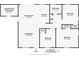 Detailed floor plan showcasing layout of rooms, dimensions, and entry points at 3512 Fairlane Nw Dr, Atlanta, GA 30331