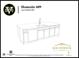 A 3D rendering of the kitchen island design with a sink at 7315 Cordery Rd, Cumming, GA 30040