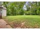 Spacious backyard with green grass and trees, offering a private outdoor area at 444 Sargent Se Dr, Atlanta, GA 30315