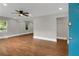 Spacious living room with hardwood floors, recessed lighting, and neutral paint at 444 Sargent Se Dr, Atlanta, GA 30315