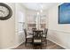 Bright dining area with stylish light fixture, bay windows, and elegant table set at 3934 Conley Downs Ln, Decatur, GA 30034