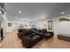 Basement home theater with leather recliners, entertainment area, and recreational games at 4100 Thunderbird Dr, Marietta, GA 30067
