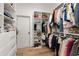 Well-organized walk-in closet providing ample storage space for clothing and accessories at 4100 Thunderbird Dr, Marietta, GA 30067