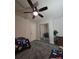 Bedroom with neutral walls, large closet and neutral carpet at 2077 Brockett Rd, Tucker, GA 30084
