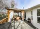 Exterior dining area on a wooden deck for outdoor gatherings at 4853 Chapelle Ct, Marietta, GA 30066