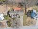 Aerial view of the home with back deck, nestled in a neighborhood setting at 742 Wilkes Dr, Loganville, GA 30052