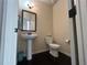 Classic powder room with pedestal sink at 15 Blanket Pass, Covington, GA 30016