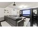 Home theater featuring a projector screen, projector, and comfortable seating at 2571 Weddington Ne Rdg, Marietta, GA 30068