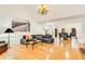 Open concept living room featuring hardwood floors, and an open floor plan at 1408 Aramore Dr, Conyers, GA 30013