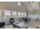 Bright living space featuring a vaulted ceiling and large windows with scenic views at 3900 Allegretto Cir # 51, Atlanta, GA 30339