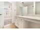 Bathroom with a vanity and sink, with view of a bedroom with neutral carpet and natural light at 4273 High Park Ln # 15, Atlanta, GA 30344