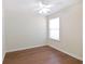 Bedroom featuring hardwood flooring, a ceiling fan, and a window at 3165 Bellestone Ct, Marietta, GA 30066