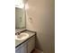Bathroom featuring a grey vanity and sink at 2574 Stratford Ln, Morrow, GA 30260