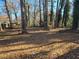 View of the level backyard with mature trees offering shade and privacy at 1032 Brian Ln, Forest Park, GA 30297