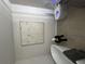Bathroom featuring neutral tile, modern fixtures, and a contemporary toilet with blue lights at 11565 Kimberly Way # 24, Hampton, GA 30228
