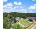Expansive aerial view of an outdoor amphitheater with terraced seating and a lush green lawn for community events at 318 Lantana Ln, Woodstock, GA 30188