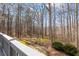 View of backyard and woods from back deck at 285 Blackstock Rd, Villa Rica, GA 30180