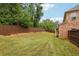 Spacious backyard featuring a well-maintained lawn and tall privacy fence at 244 Lotus Cir, Mcdonough, GA 30252