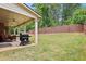 Covered patio with outdoor seating, ceiling fan, and barbecue grill at 244 Lotus Cir, Mcdonough, GA 30252