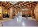 Unfinished basement featuring exposed framing and utilities with potential for customization at 714 Opera Ln, Alpharetta, GA 30009