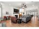 Spacious living room showcases a fireplace, hardwood floors, and an open floor plan at 714 Opera Ln, Alpharetta, GA 30009