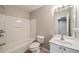 Clean bathroom with shower-tub combination with single sink vanity at 1096 Liberty Nw Pkwy, Atlanta, GA 30318